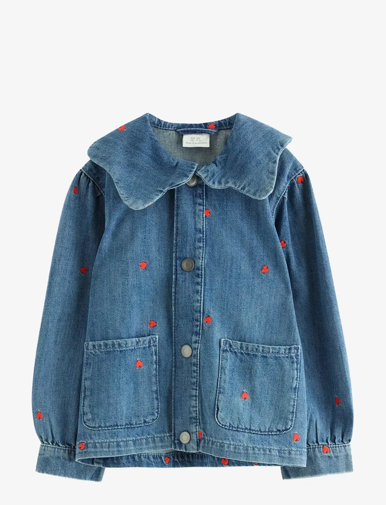 Lindex - Denim jacket with embroidery - jeansjacken - denim - 1