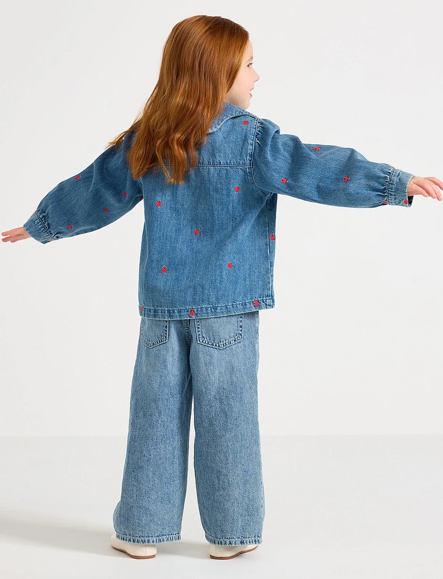 Lindex - Denim jacket with embroidery - jeansjacken - denim - 3