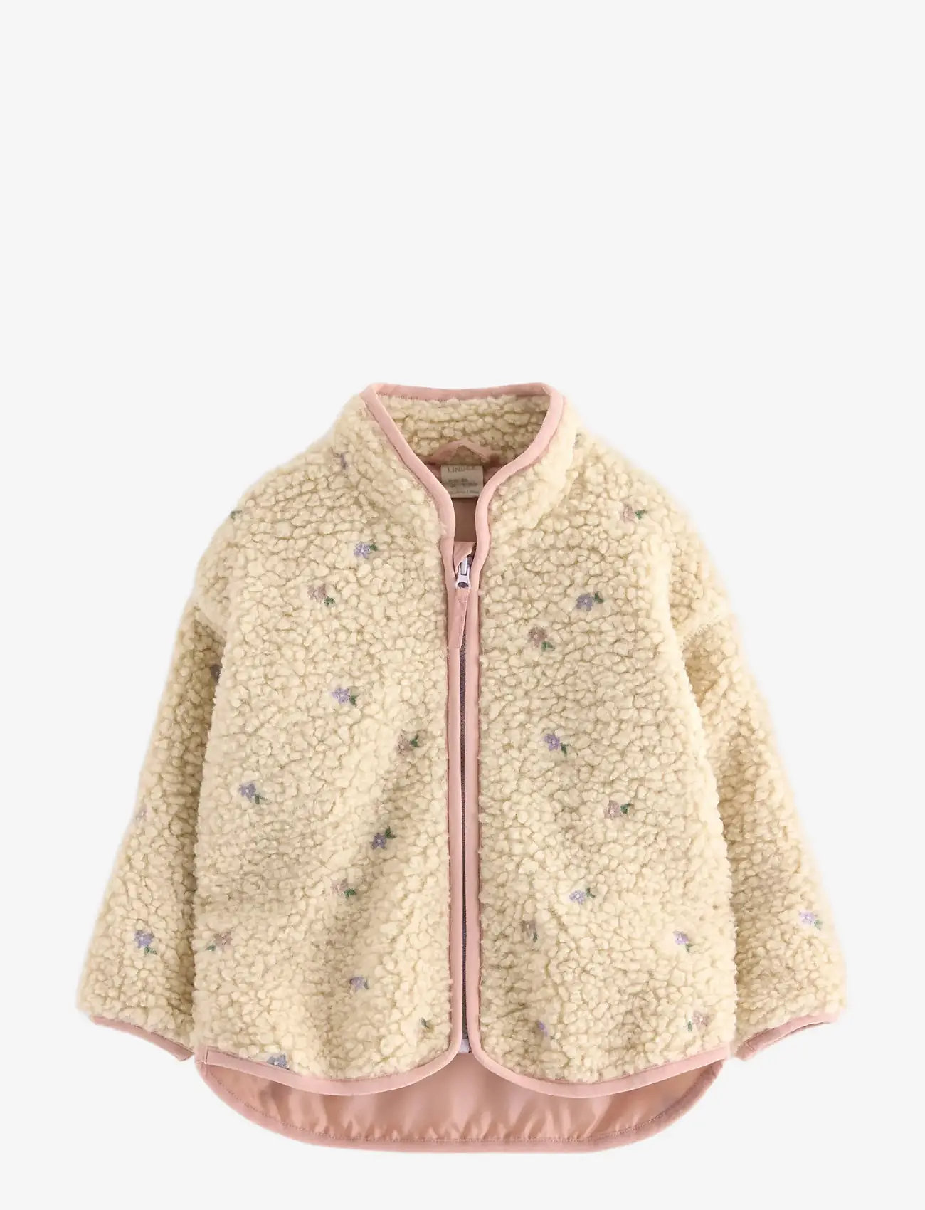 Lindex - Jacket pile all over embroider - fleece jackets - light beige - 0