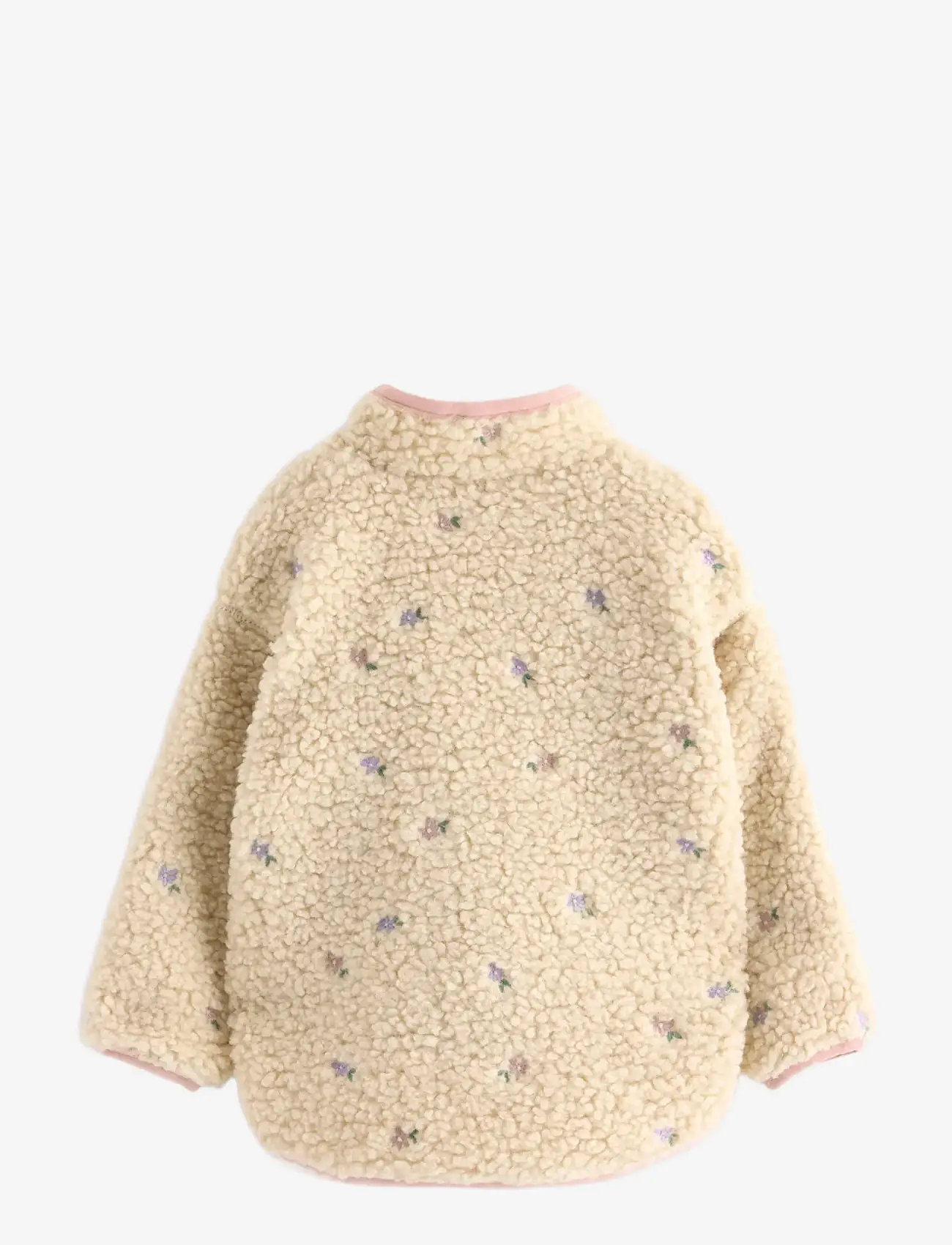 Lindex - Jacket pile all over embroider - fleece jackets - light beige - 1