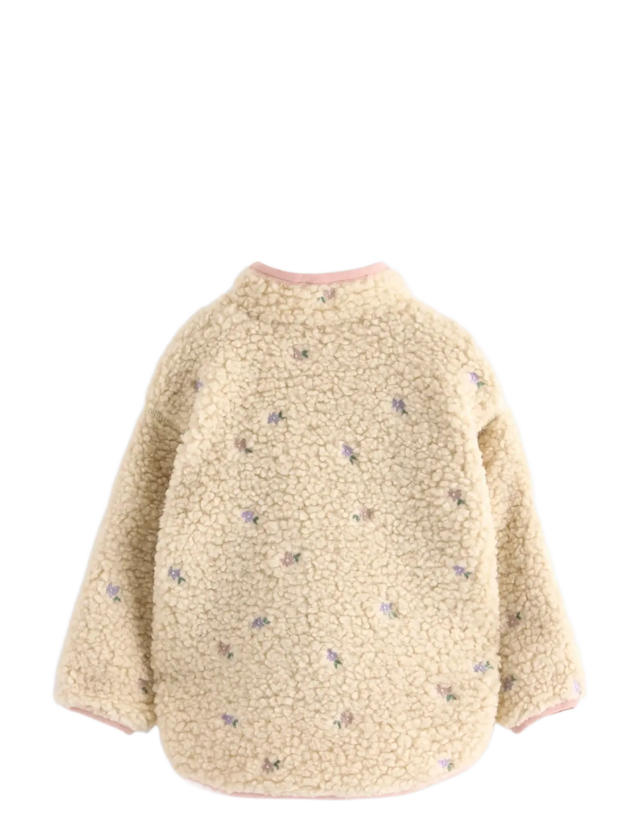 Lindex - Jacket pile all over embroider - fleecejackor - light beige - 1