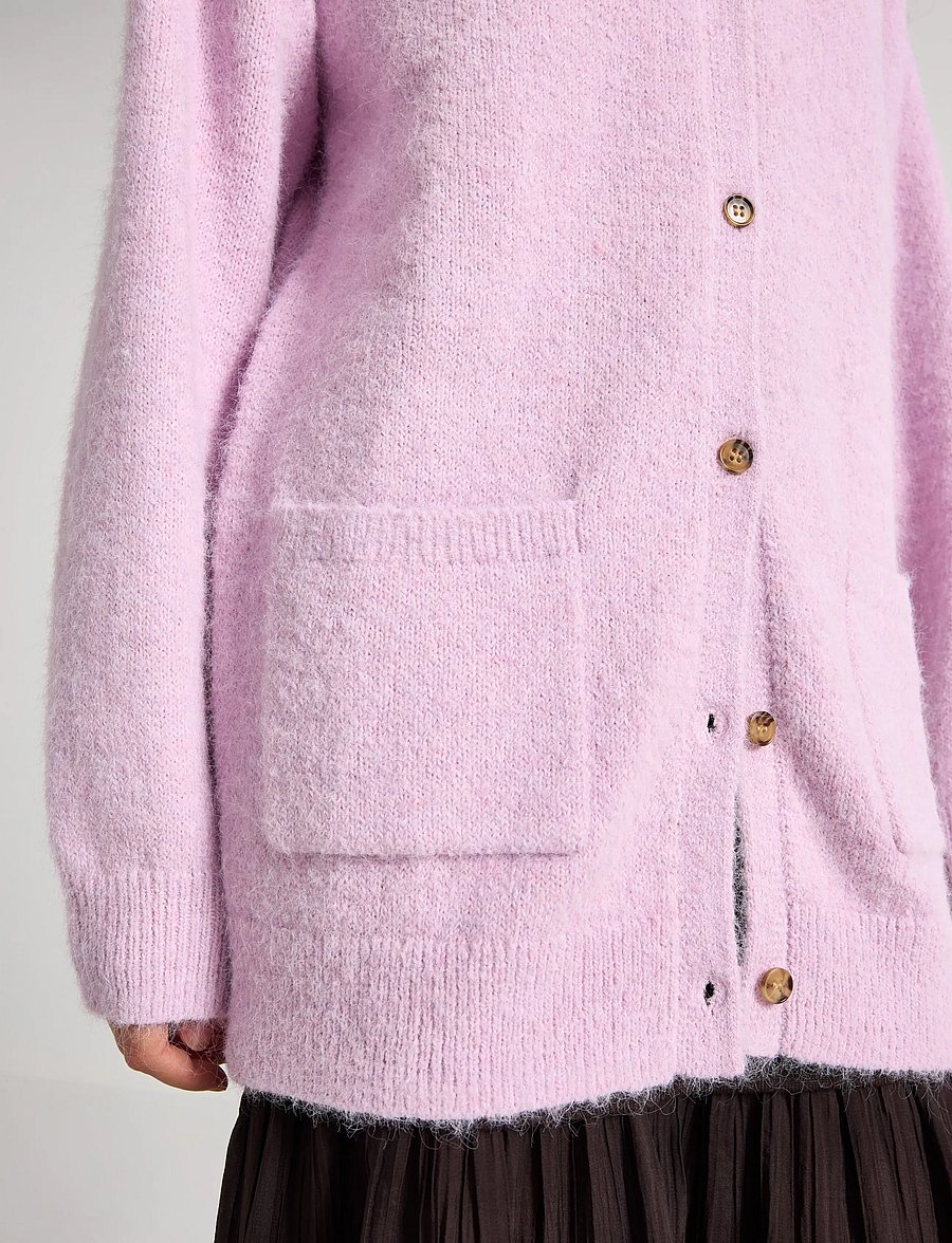 Lindex - Stickad cardigan - cardigans - dusty pink - 4