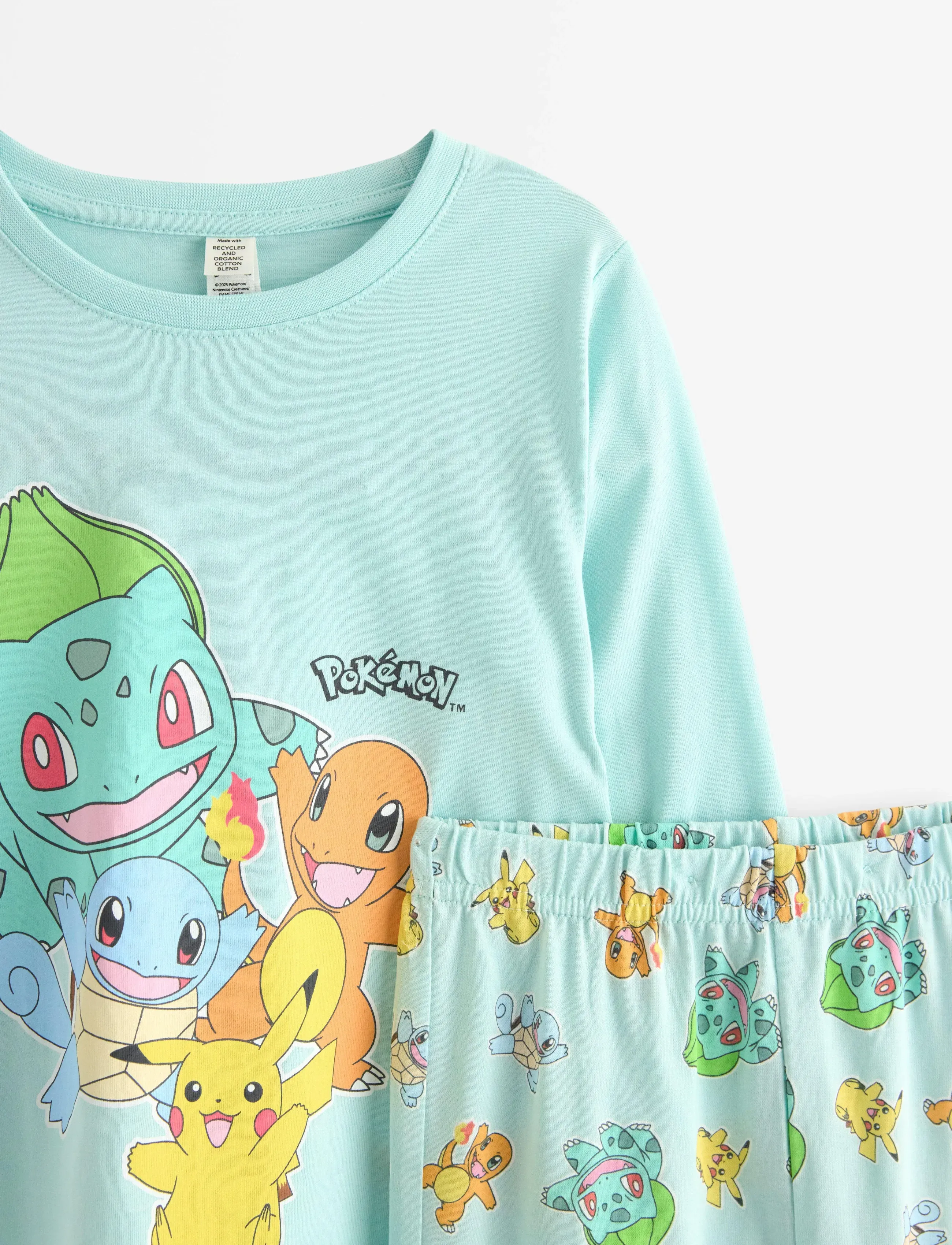 Lindex - Pokémon pyjamas - light dusty turquoise - 5