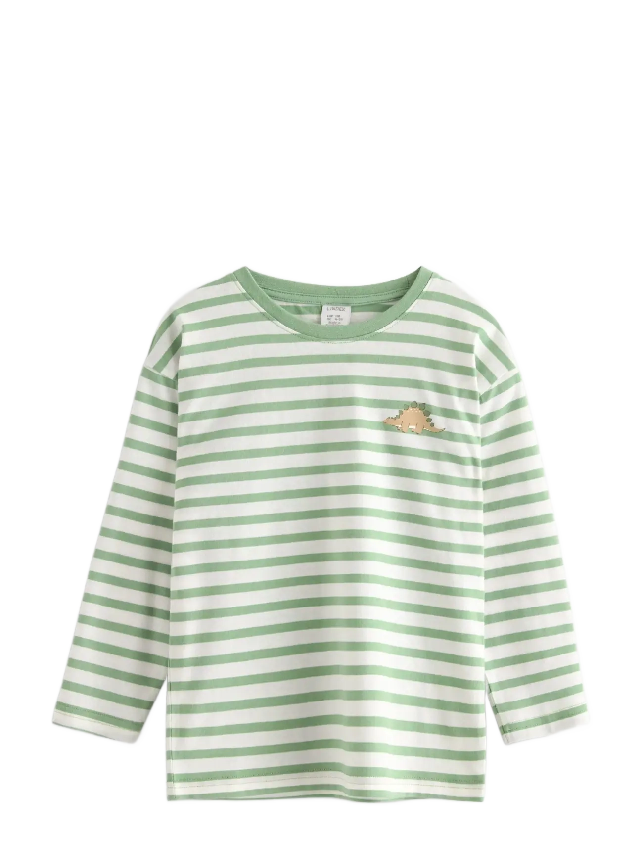 Lindex Top Ls Essentials Stripe - Pakkumised - DUSTY GREEN / green