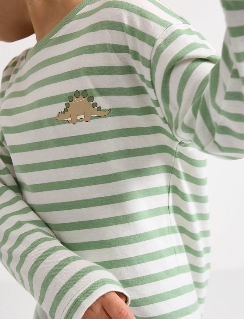 Lindex - Long-sleeved top - langærmede t-shirts - dusty green - 4