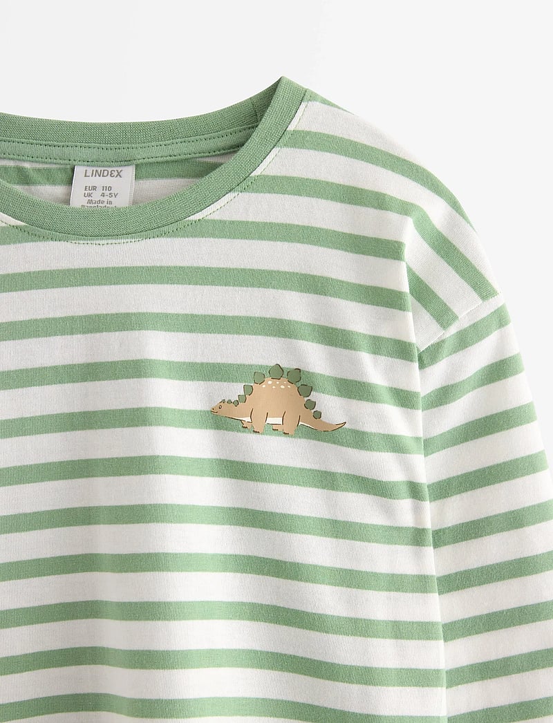 Lindex - Long-sleeved top - langærmede t-shirts - dusty green - 5