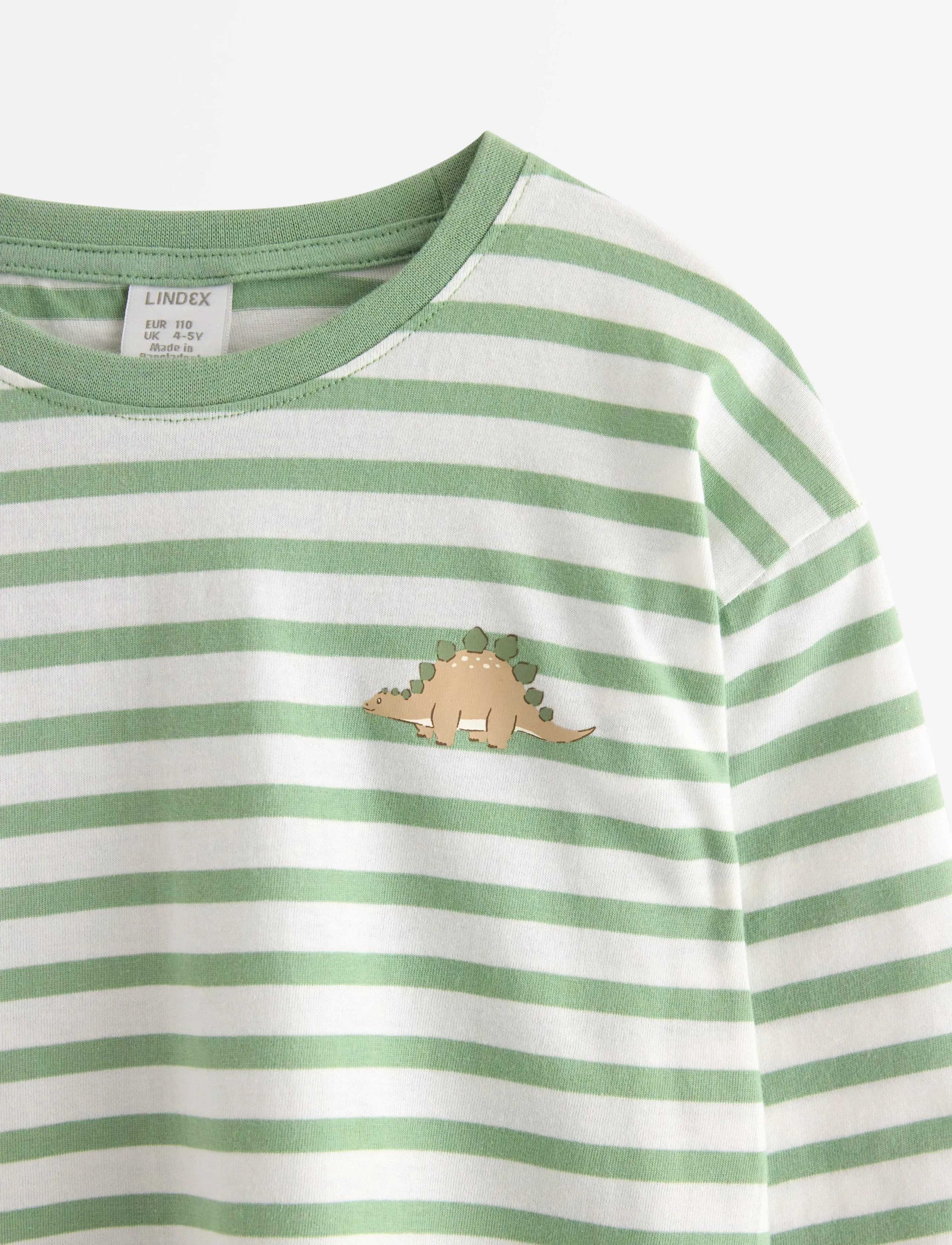 Lindex - Top Ls Essentials Stripe - dusty green - 5