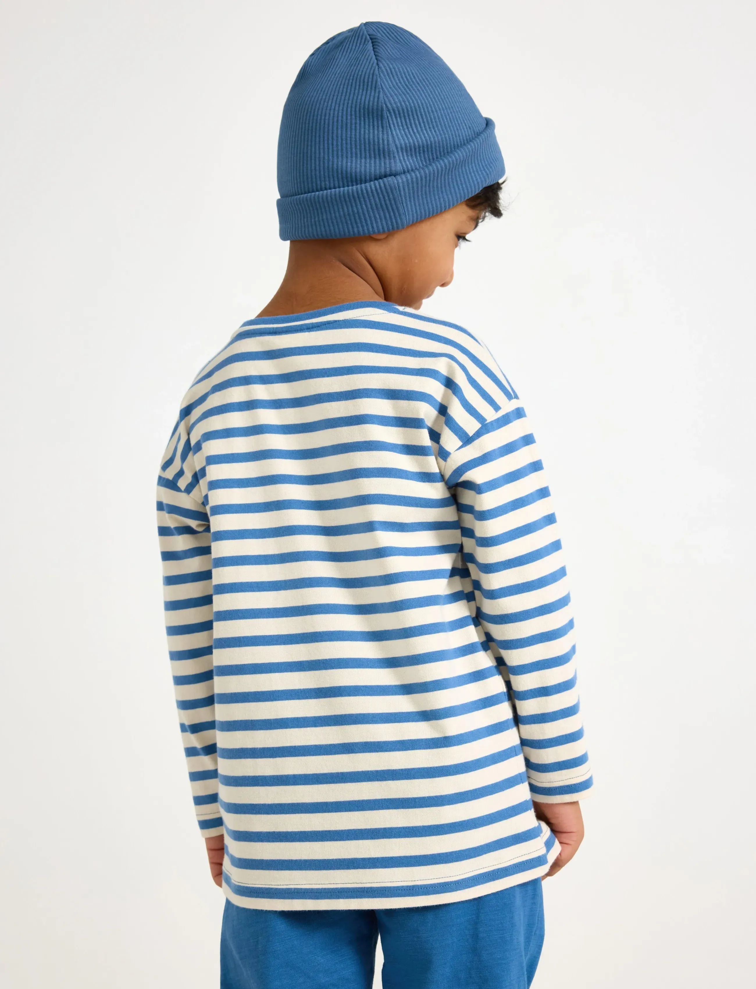 Lindex - Top Ls Essentials Stripe - light dusty blue - 3