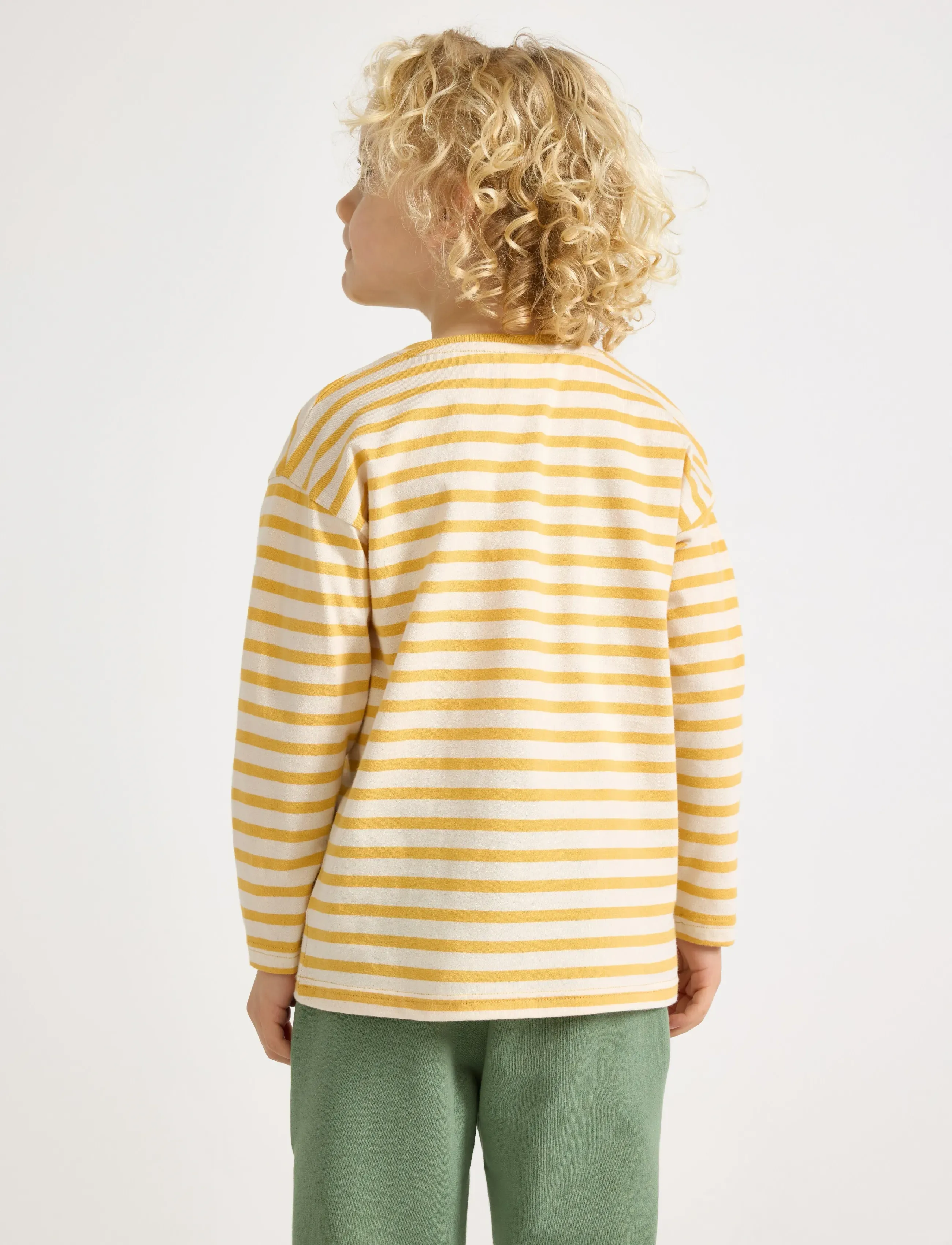 Lindex - Top Ls Essentials Stripe - light dusty yellow - 3