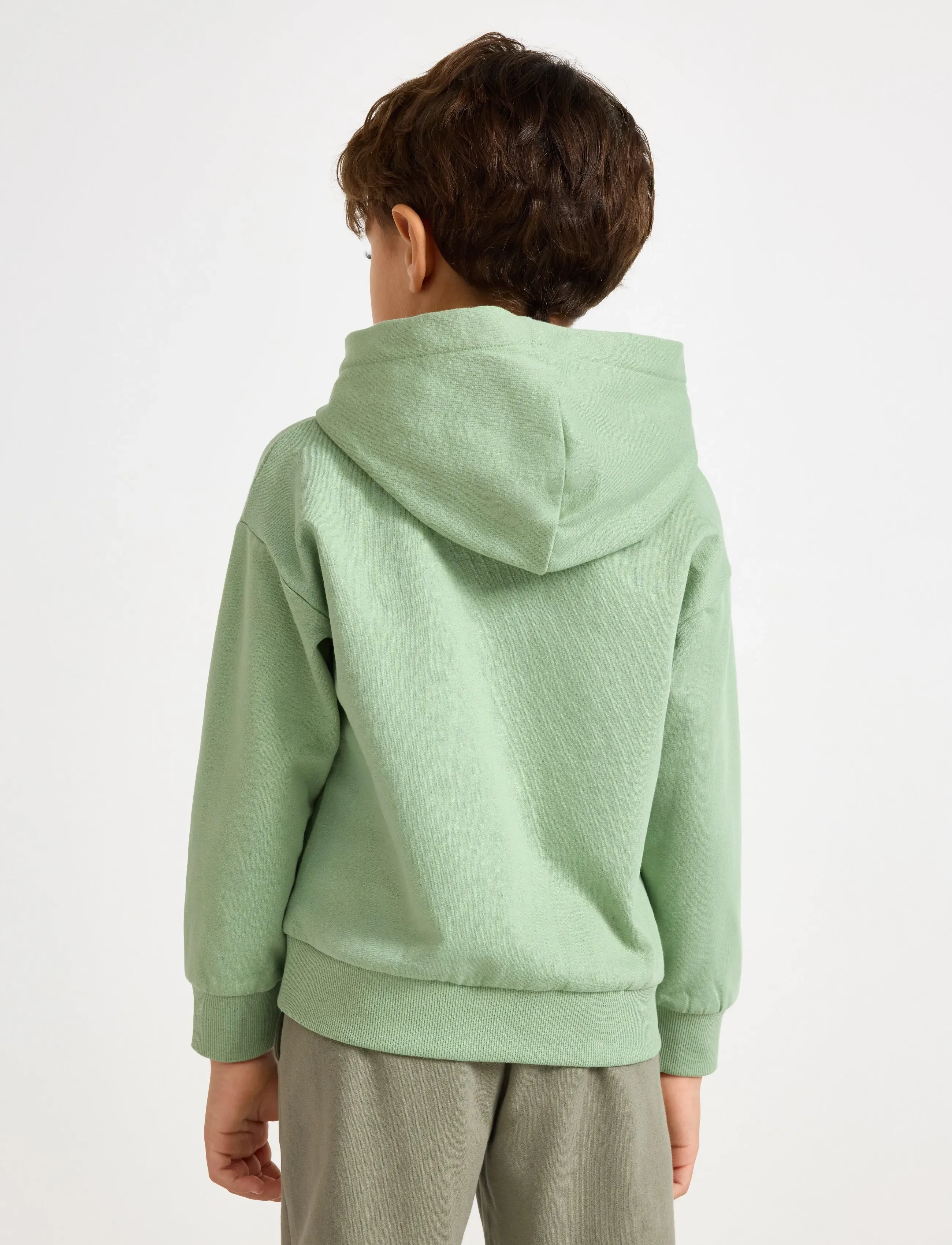 Lindex - Sweatshirt hoodie - huvtröjor - dusty green - 3