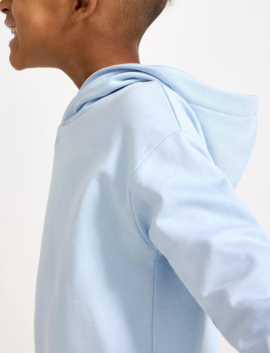 Lindex - Sweatshirt hoodie - huvtröjor - light blue - 4