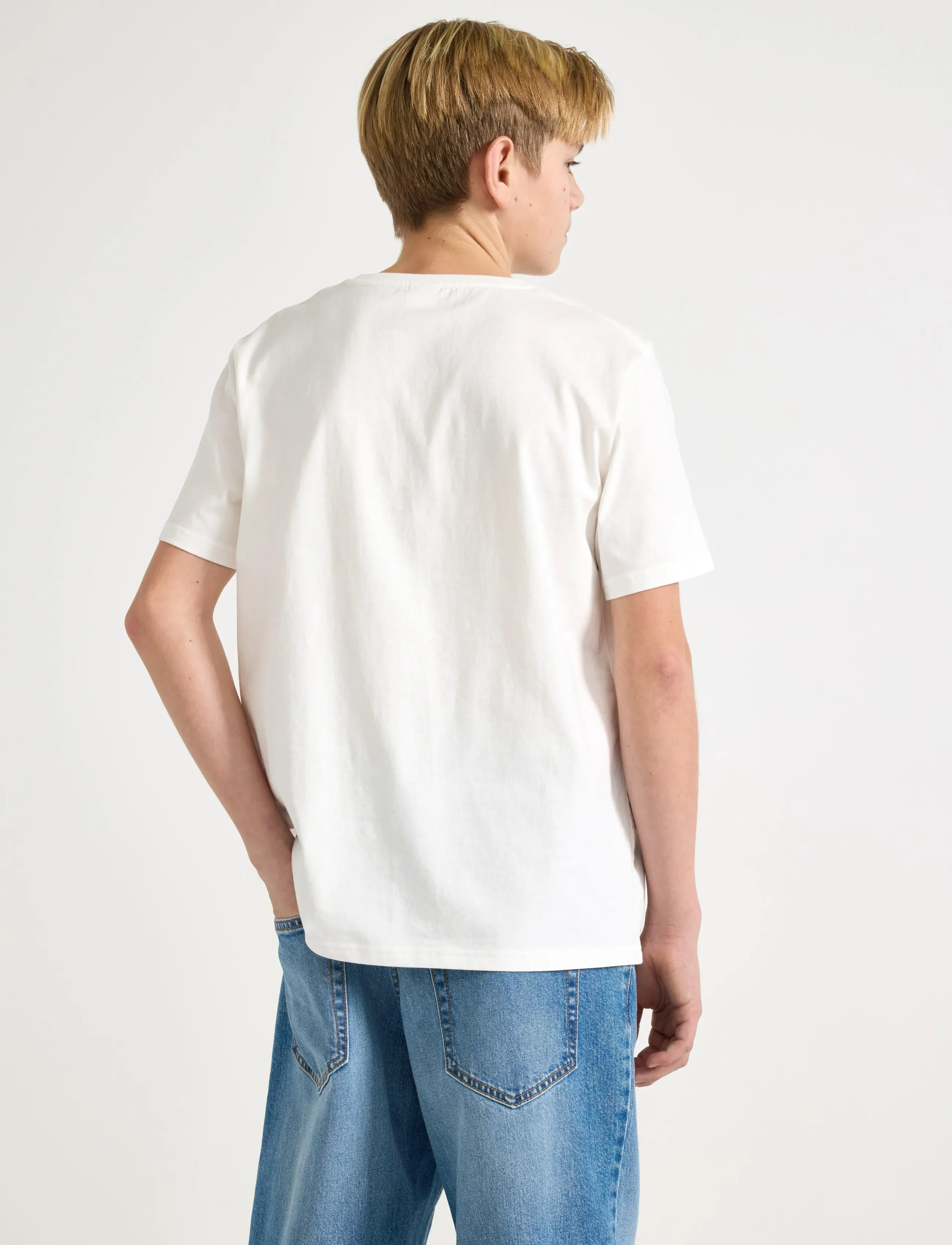 Lindex - T shirt robot animals - lühikeste varrukatega t-särgid - off white - 3