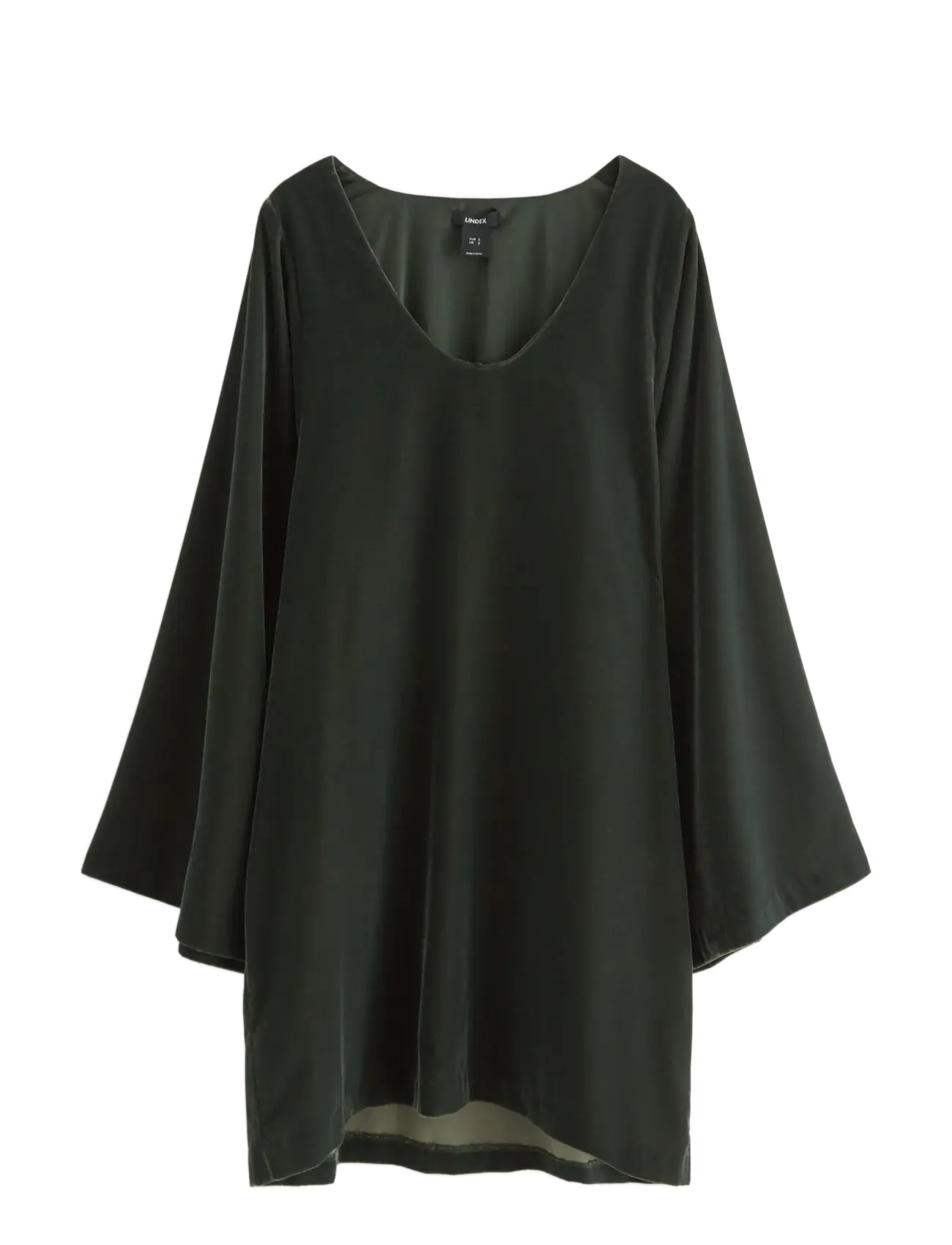 LINDEX Kleid Mini Samt Grün - M - Damen