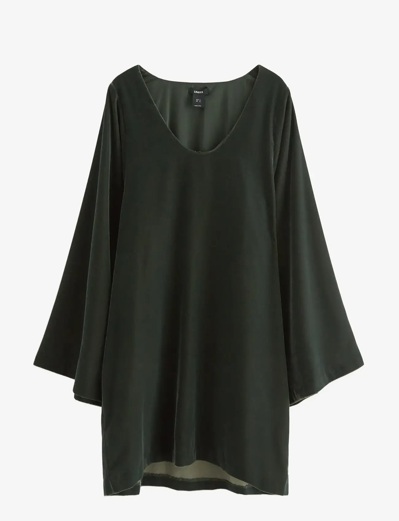 Lindex - Dress Mini velvet - minikleidid - dark green - 1