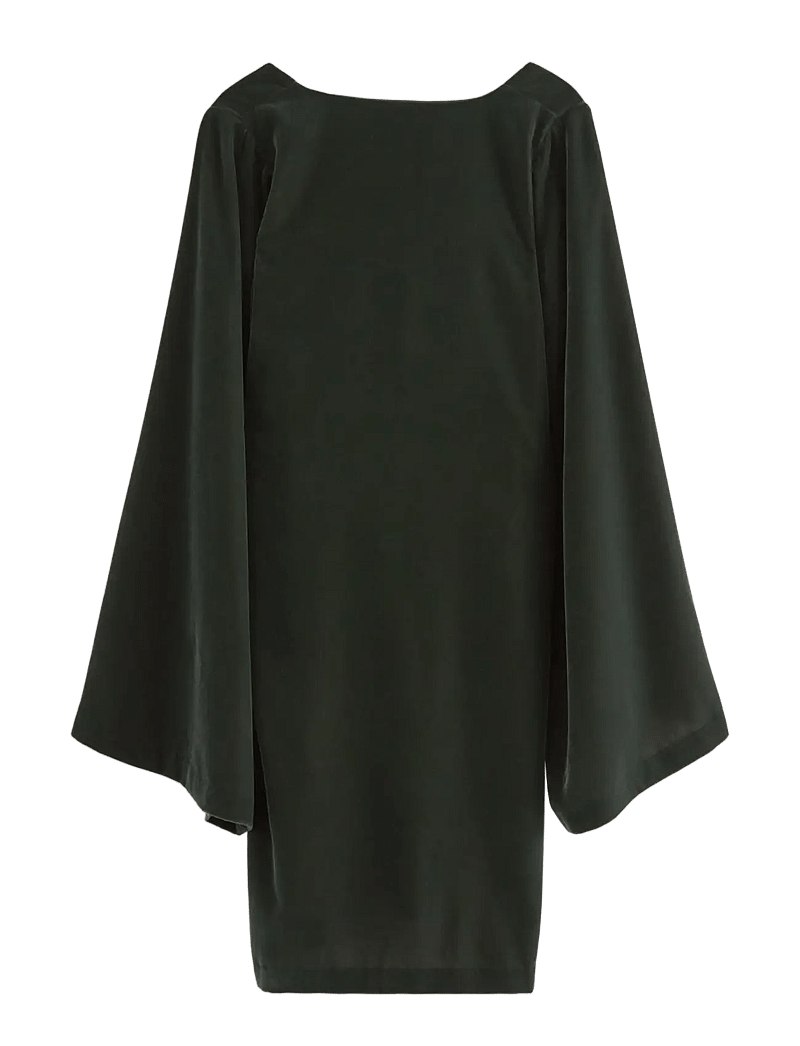 Lindex - Dress Mini velvet - minikleidid - dark green - 2