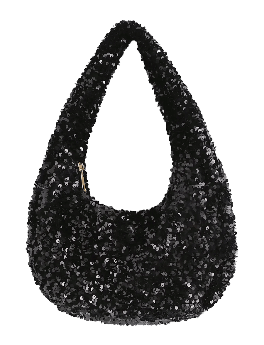 Lindex - Bag with sequins - besondere anlässe - black - 0