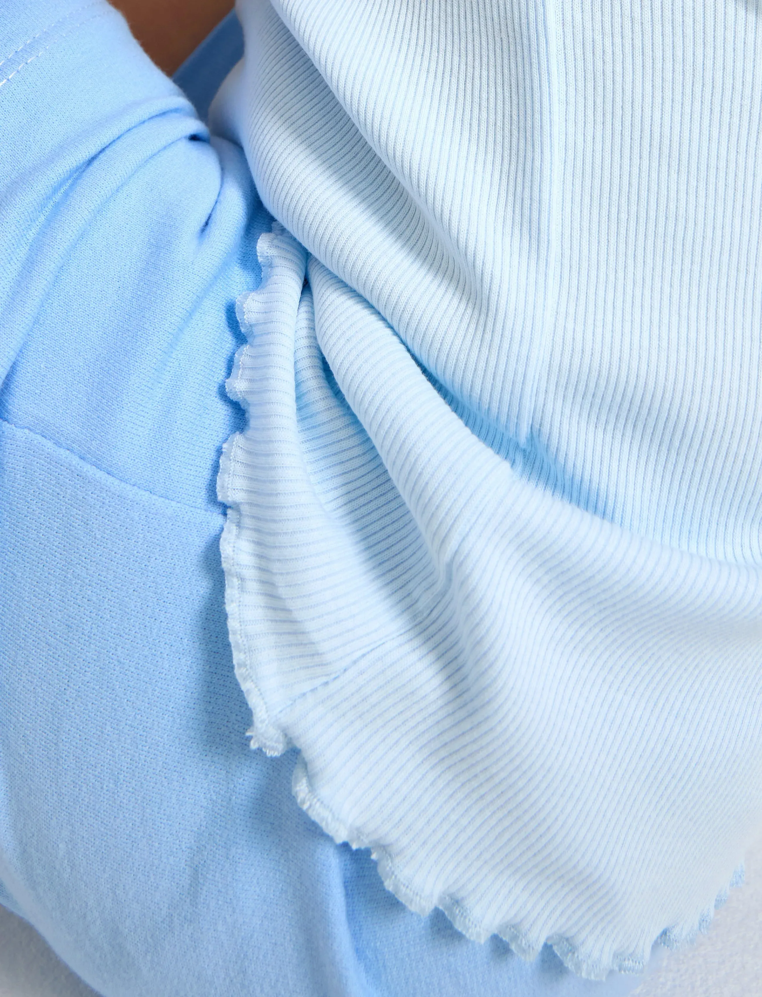 Lindex - Ribbed top - lühikeste varrukatega t-särgid - light blue - 5