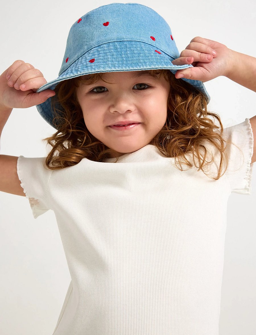Lindex - Ribbed top - kurzärmelige - light dusty white - 4