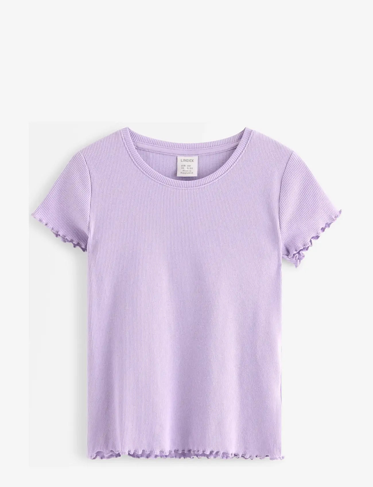 Lindex - Ribbed top - kurzärmelige - light lilac - 1