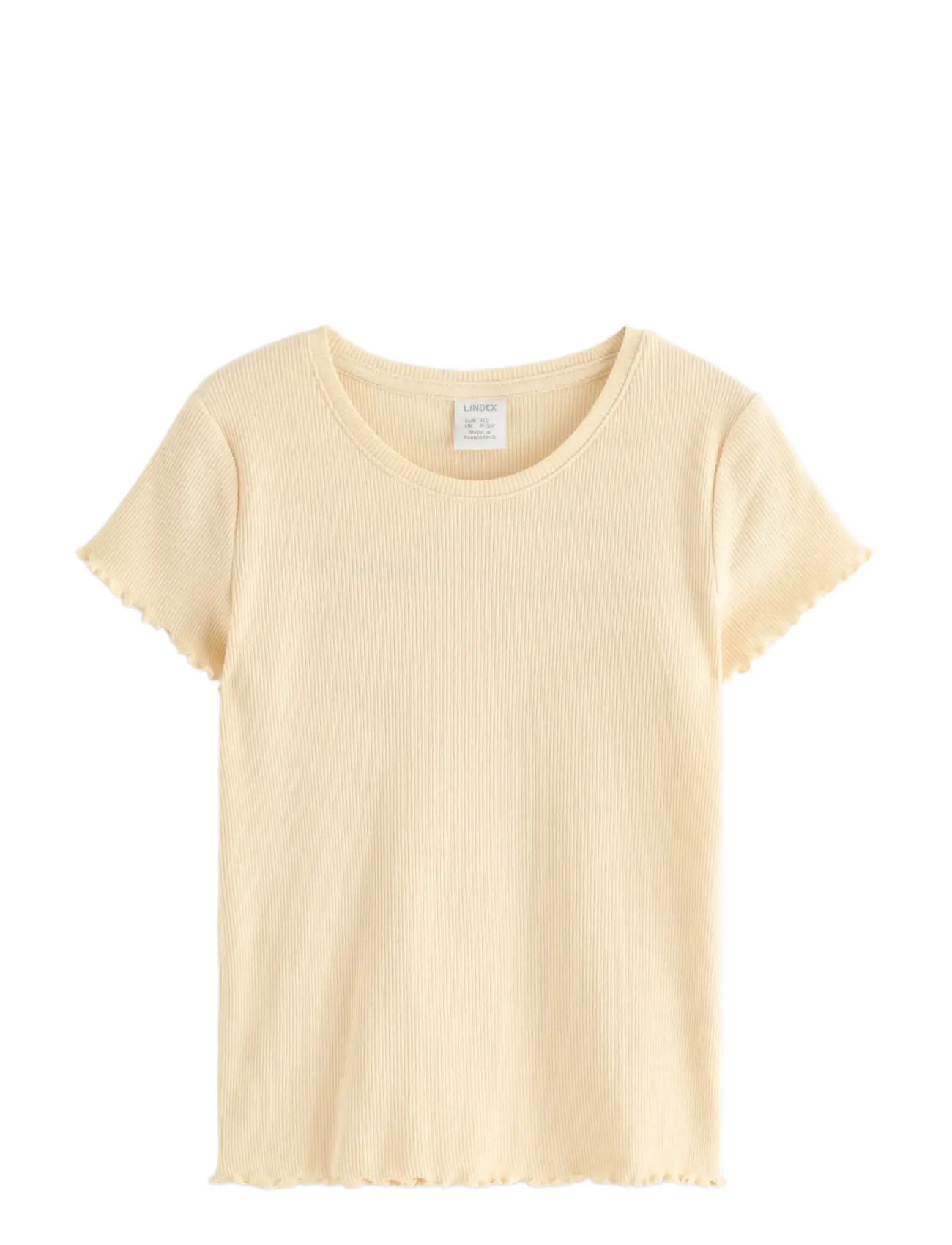 Lindex Ribbed top - Oberteile - LIGHT YELLOW / yellow