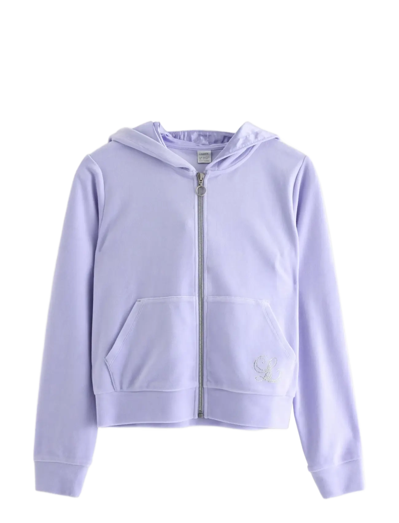 Lindex - Sweatshirt velour with hoodie - hoodies - light lilac - 1