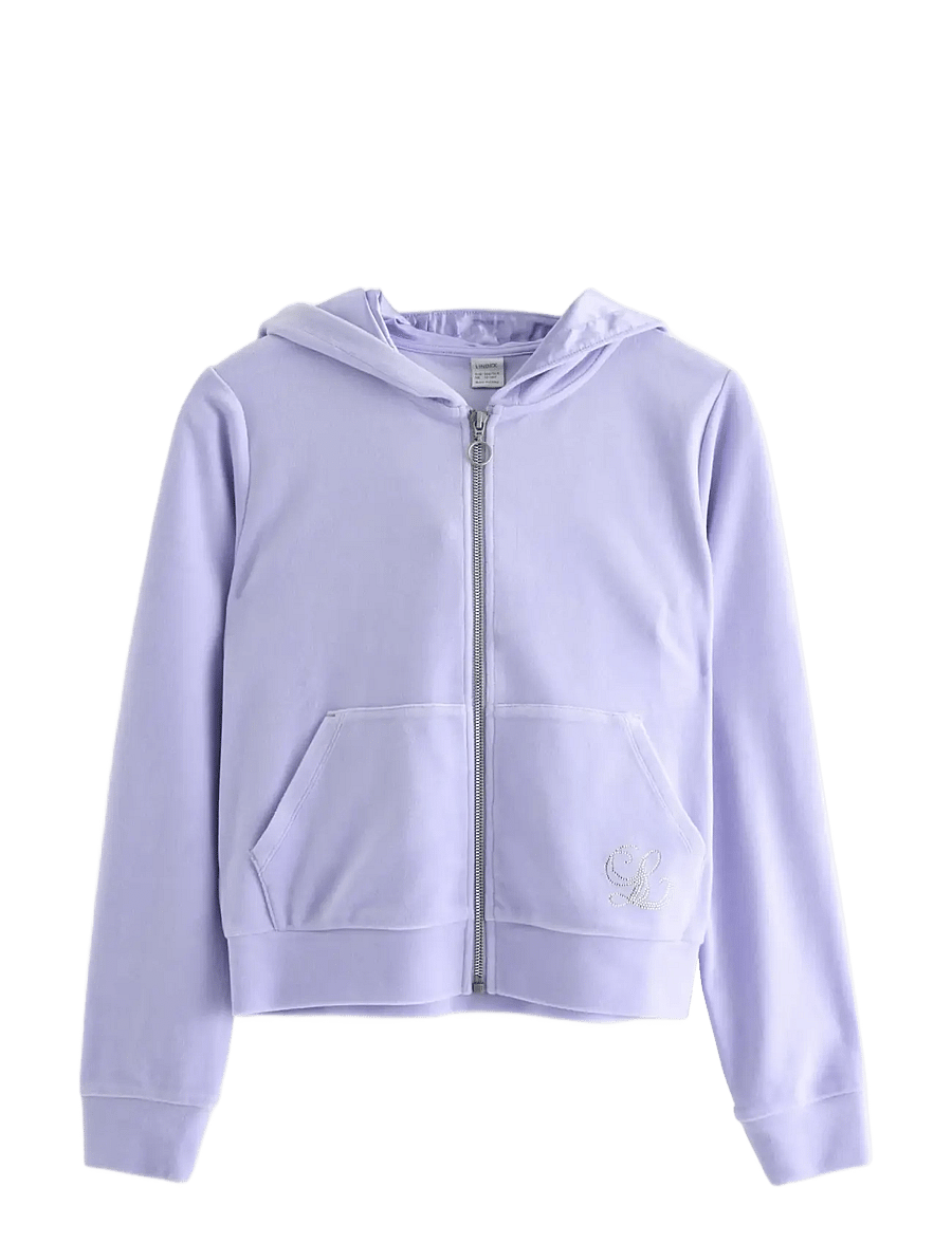Lindex - Sweatshirt velour with hoodie - pulls à capuche - light lilac - 1