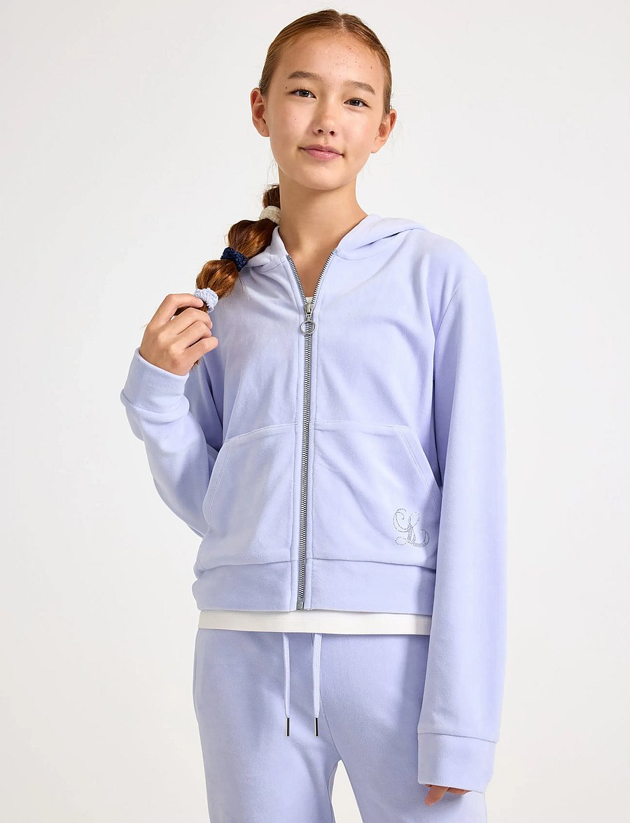 Lindex - Sweatshirt velour with hoodie - pulls à capuche - light lilac - 0