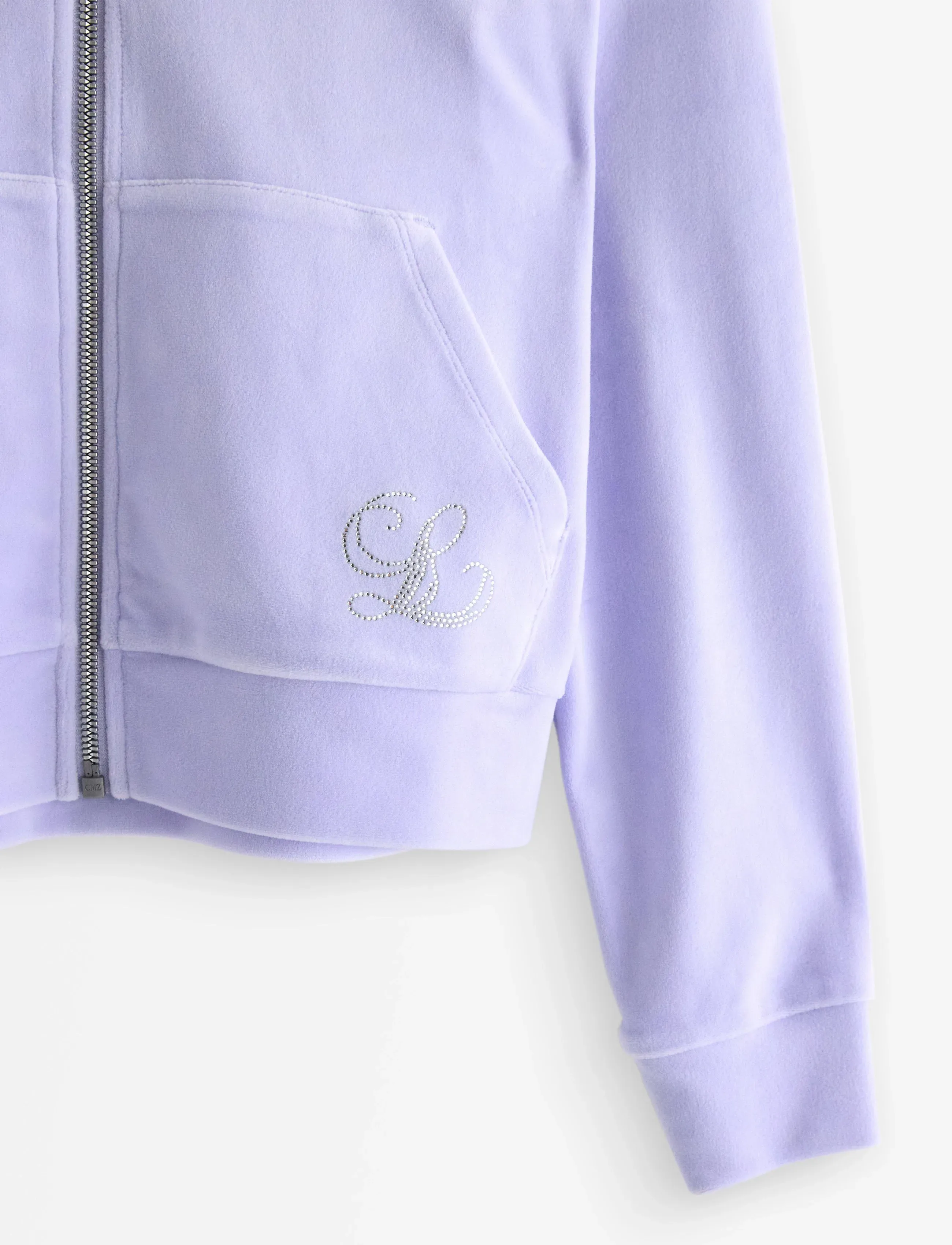 Lindex - Sweatshirt velour with hoodie - hættetrøjer - light lilac - 5