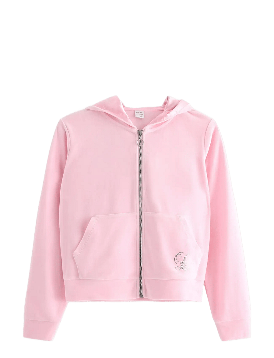 Lindex - Sweatshirt velour with hoodie - pulls à capuche - light pink - 1