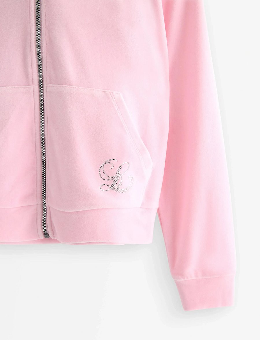 Lindex - Sweatshirt velour with hoodie - pulls à capuche - light pink - 5