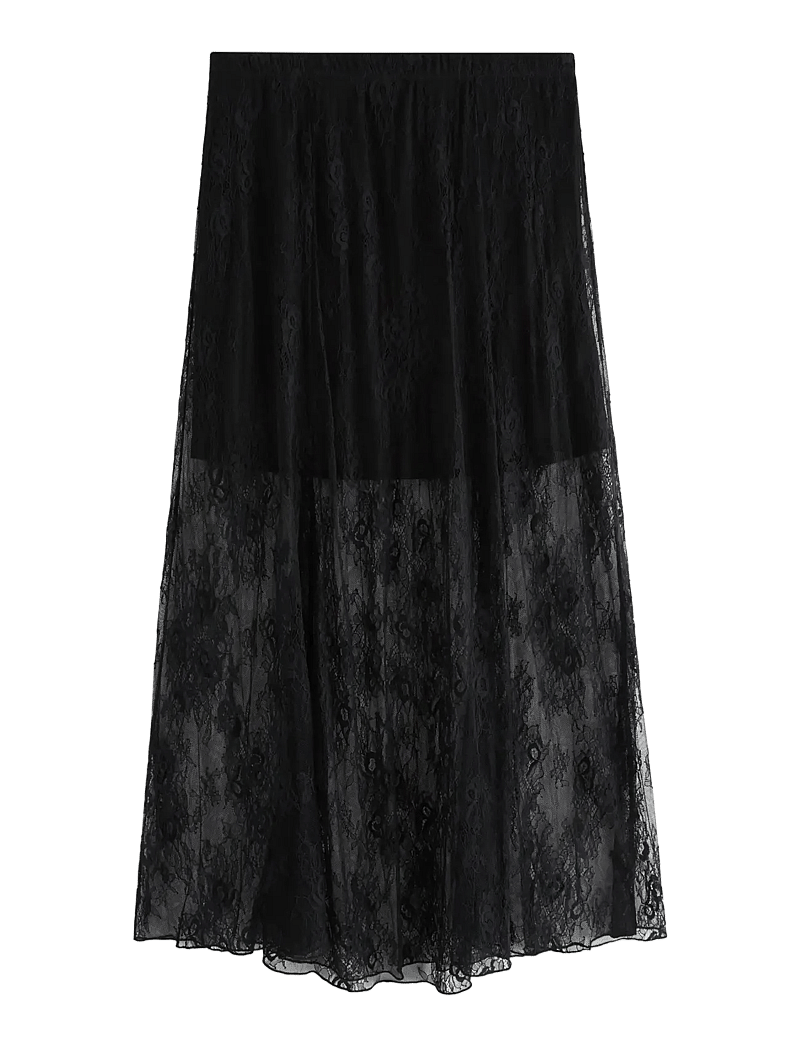 Lindex - Skirt Ivana Lace - midi-röcke - black - 1