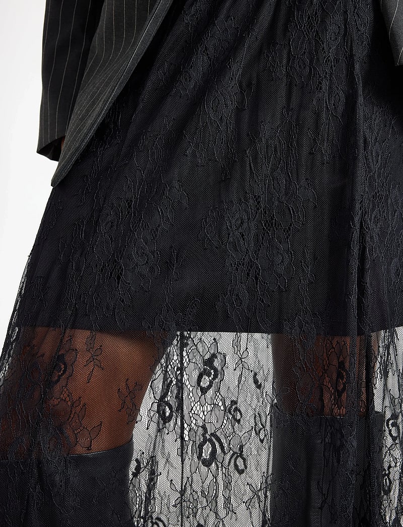 Lindex - Skirt Ivana Lace - midi-röcke - black - 4