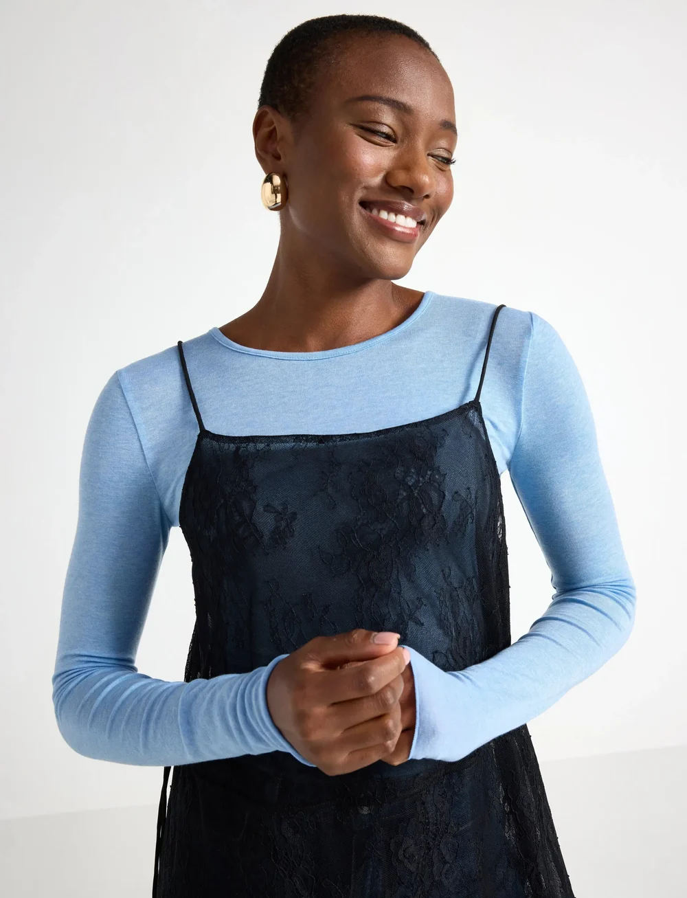 Lindex - Dress Fia - blondekjoler - black - 4