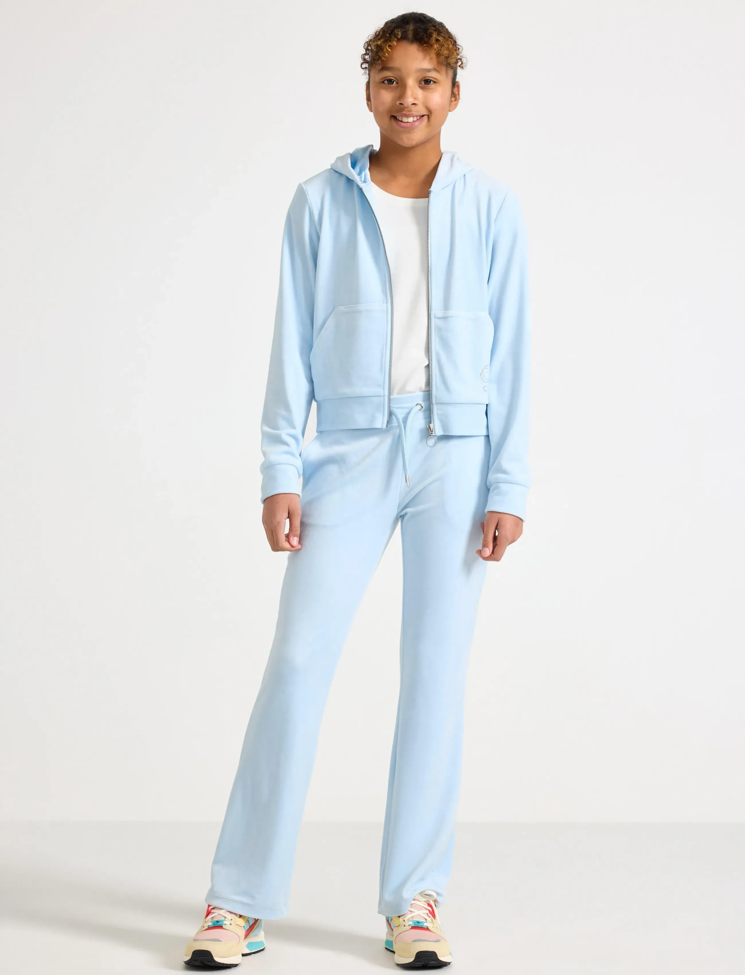 Lindex Trouser Velour - Hosen - LIGHT BLUE / blue