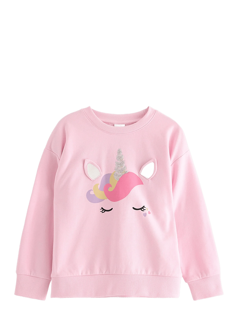 Lindex - Sweatshirt oversized unicorn f - sweatshirts - light pink - 1