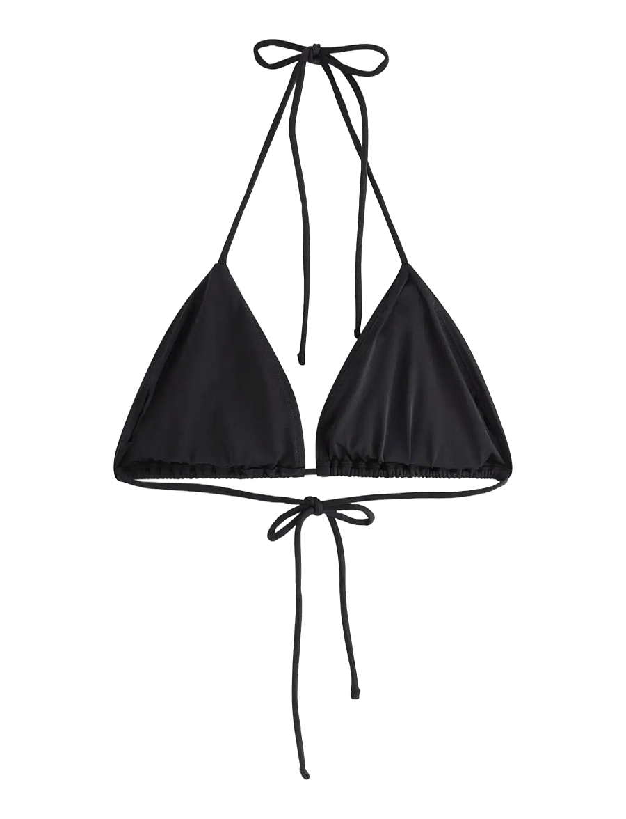 Lindex - Triangle bikini bra - kolmiobikinit - black - 2