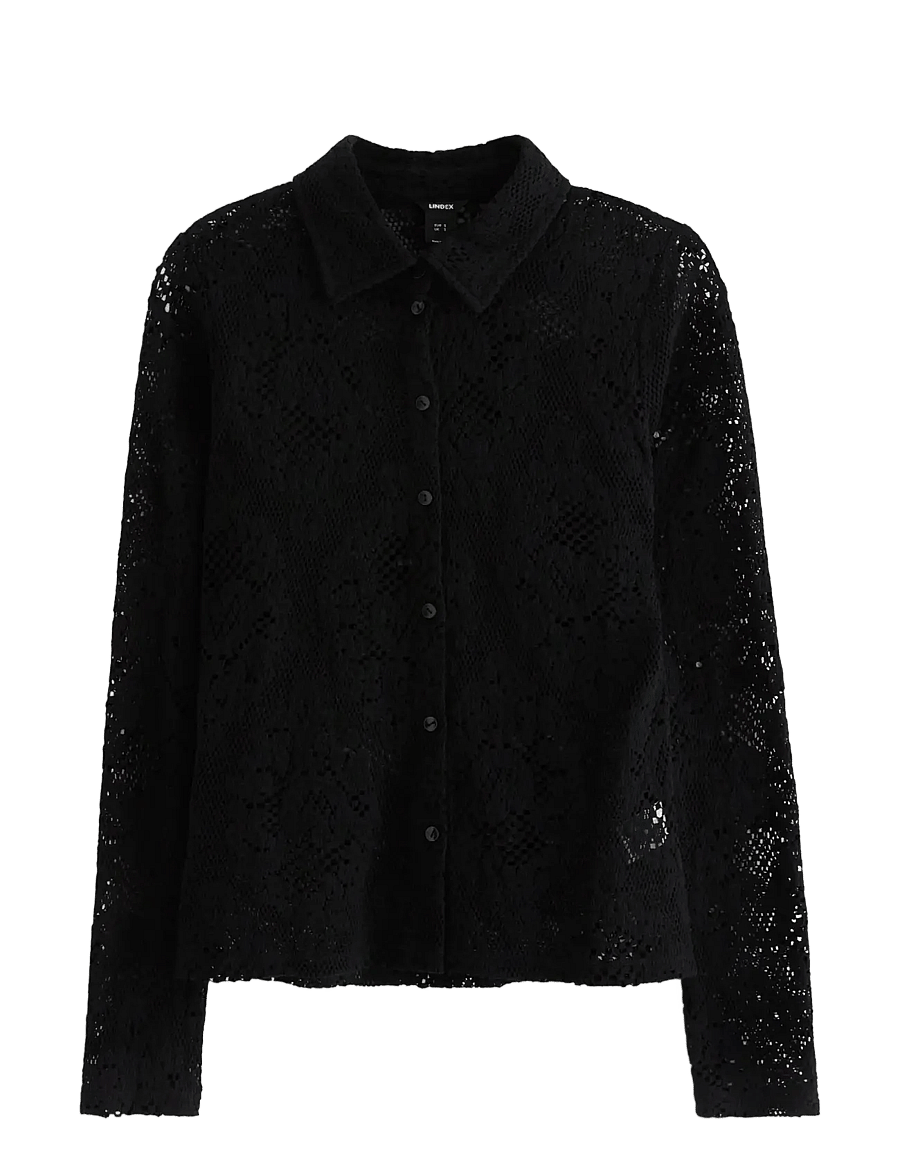 Lindex - Shirt Li - pikkade varrukatega särgid - black - 1