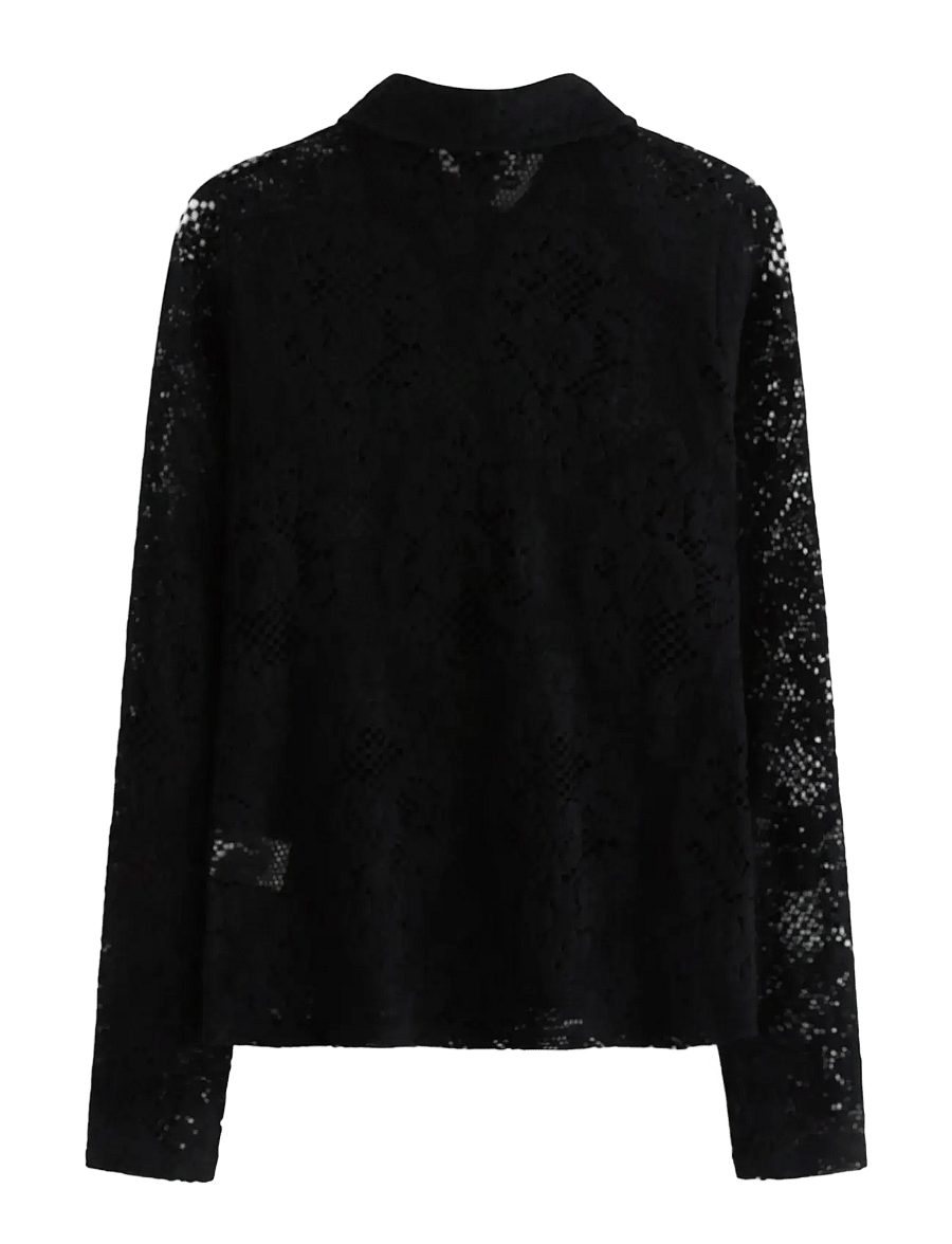 Lindex - Shirt Li - pikkade varrukatega särgid - black - 2