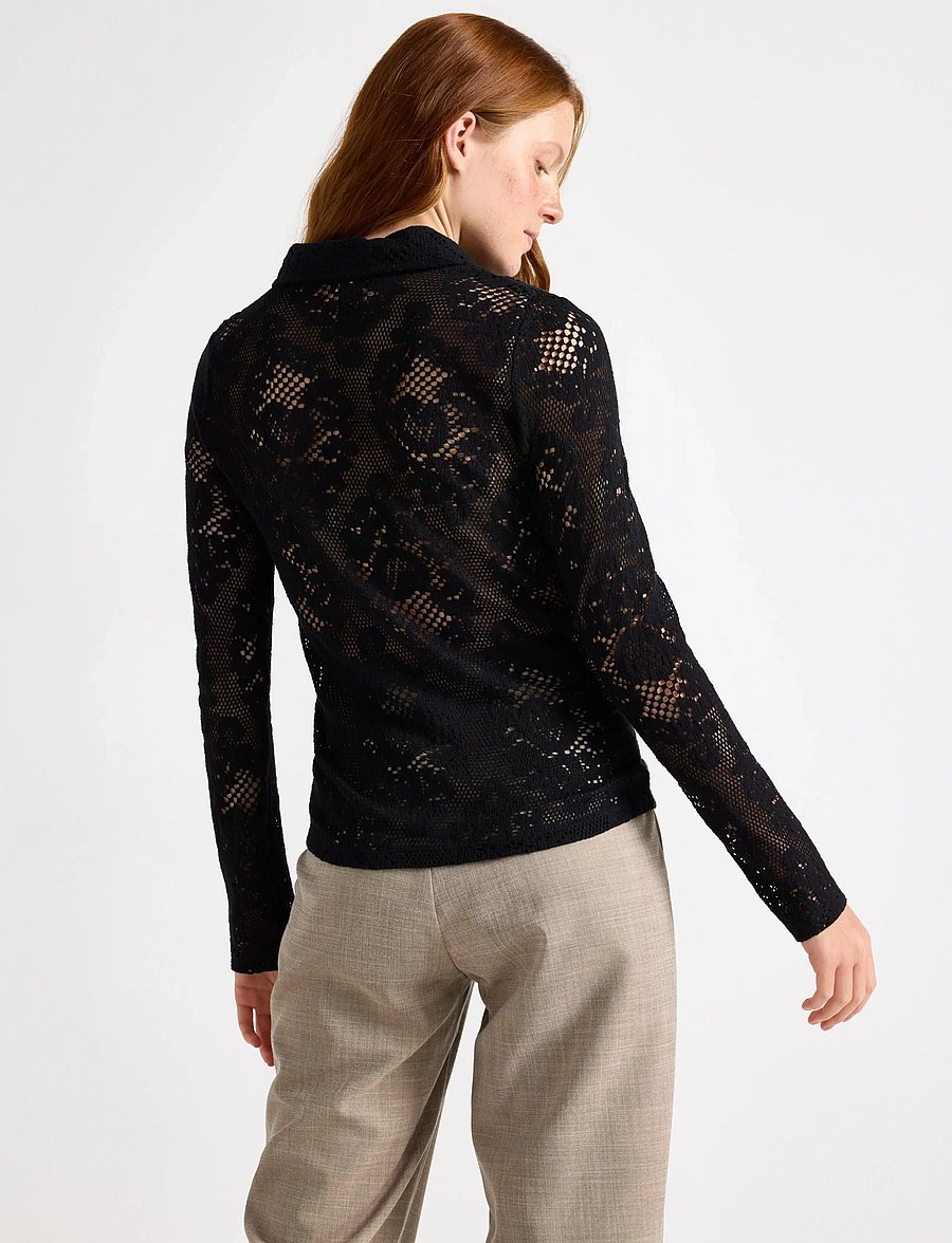 Lindex - Shirt Li - pikkade varrukatega särgid - black - 3