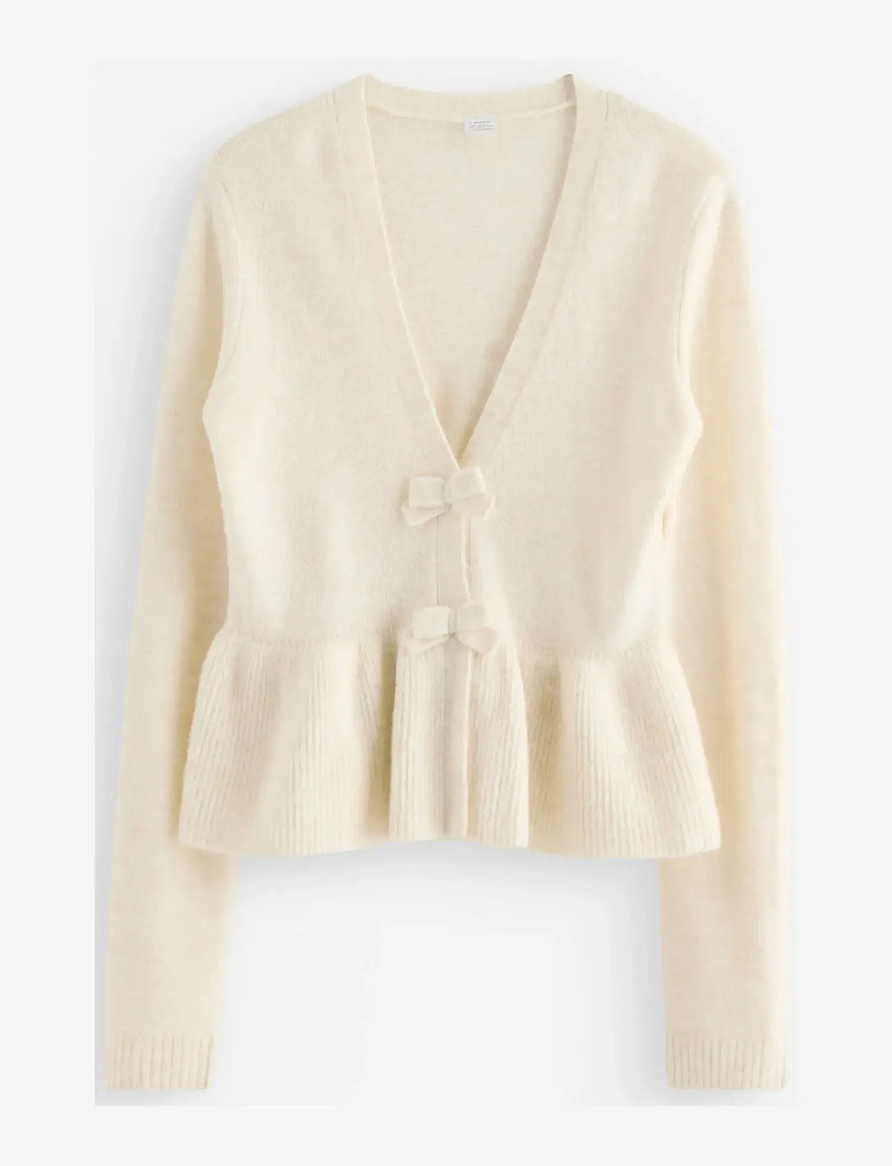 Lindex - Cardigan with peplum design - cardigans - light beige melange - 1