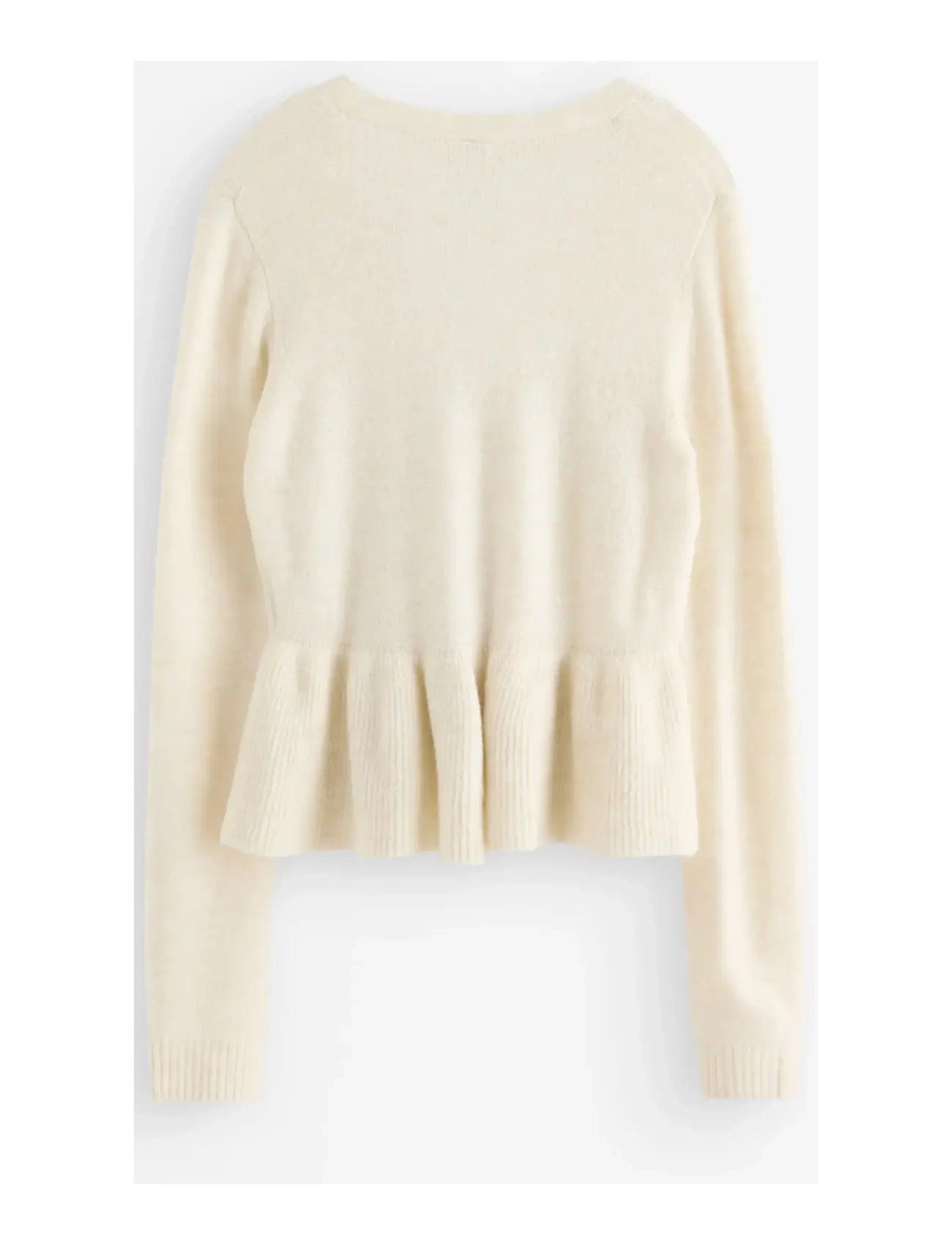 Lindex - Cardigan with peplum design - koftor - light beige melange - 2