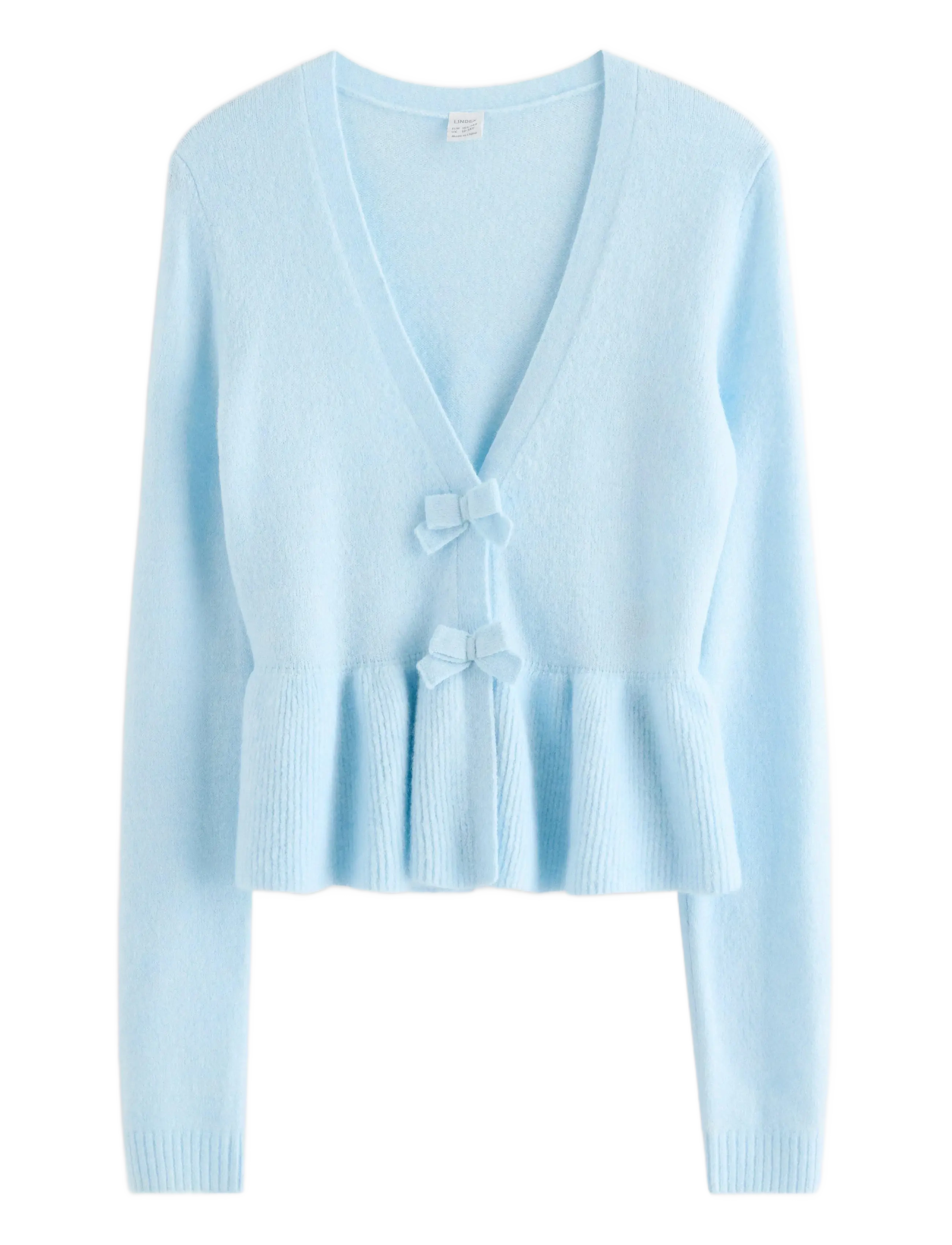 Lindex Cardigan with peplum design - Strik - LIGHT BLUE / blue