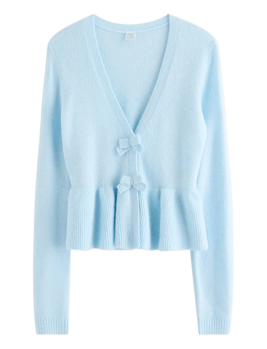 Lindex - Cardigan with peplum design - cardigans - light blue - 1