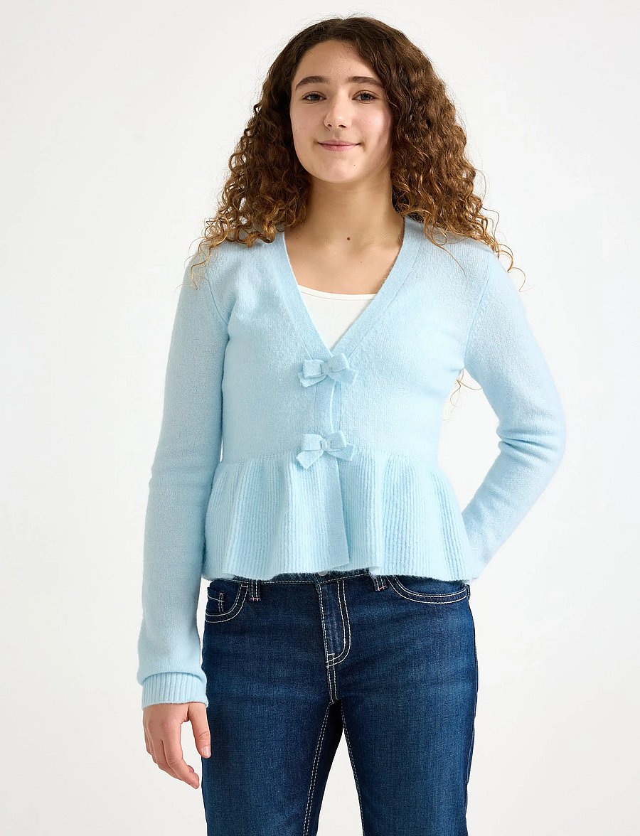 Lindex - Cardigan with peplum design - cardigans - light blue - 0