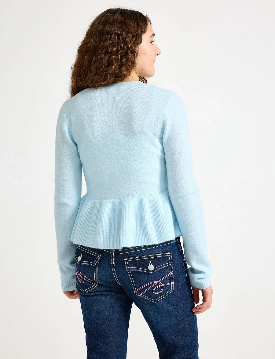 Lindex - Cardigan with peplum design - cardigans - light blue - 3
