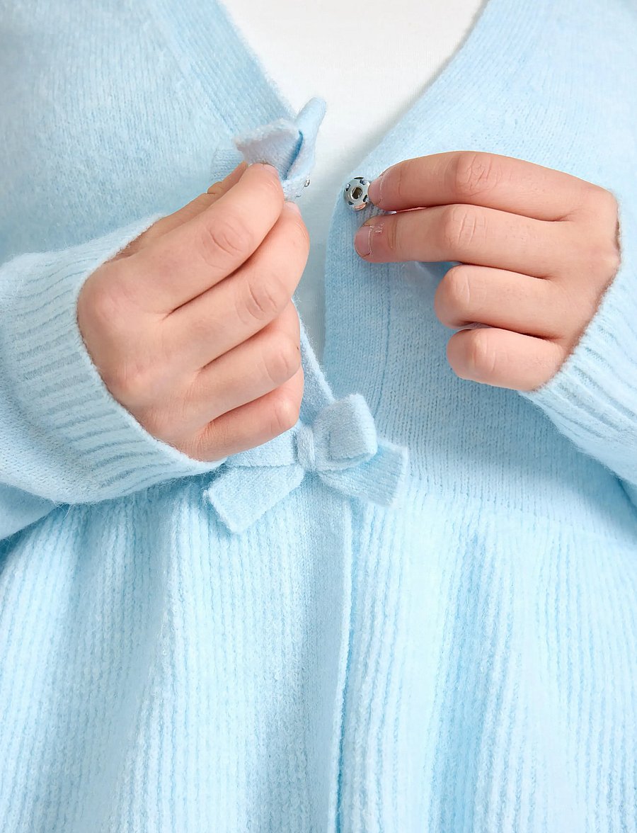 Lindex - Cardigan with peplum design - cardigans - light blue - 4
