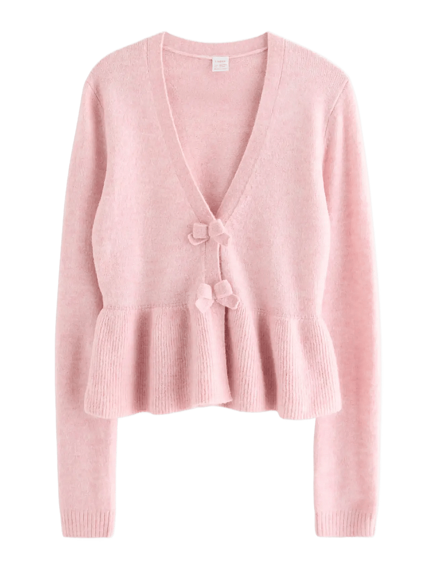 Lindex - Cardigan with peplum design - cardigans - light pink - 1