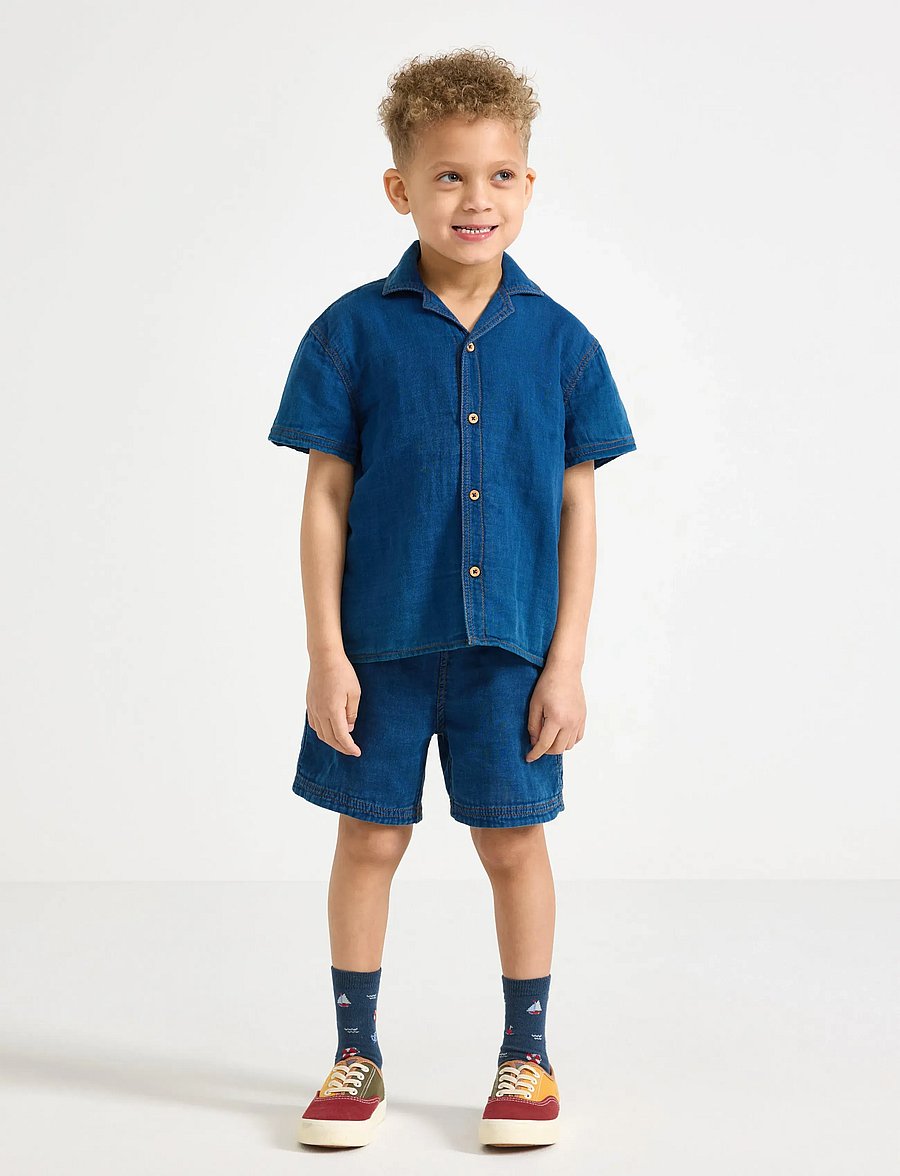 Lindex - Shorts with denim look - jeansshorts - medium denim - 0