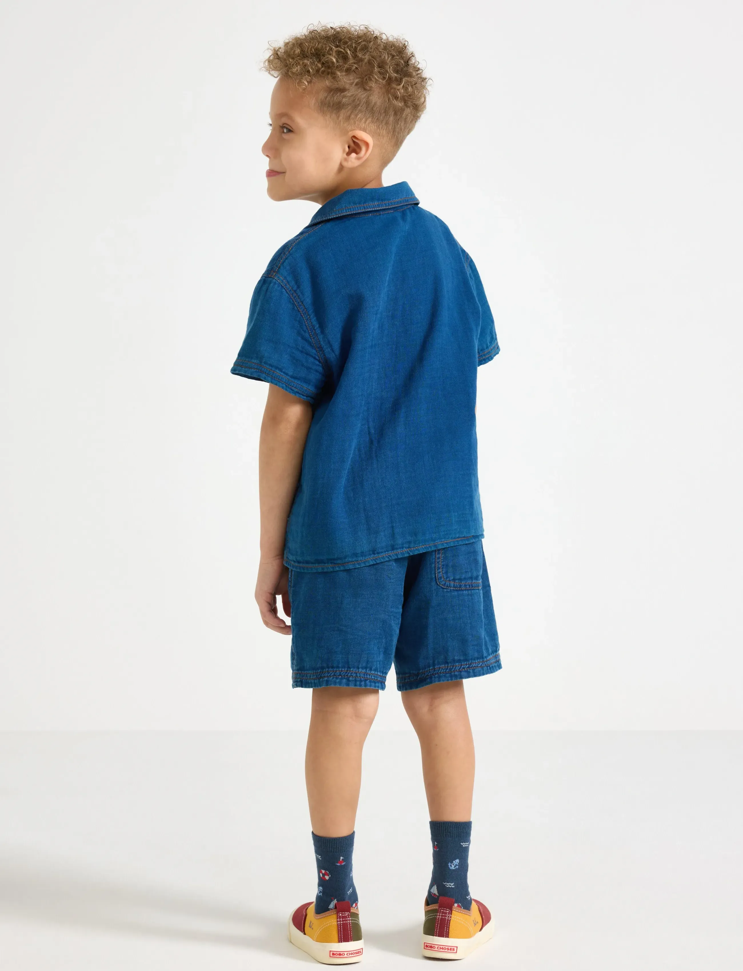 Lindex - Shorts with denim look - denim shorts - medium denim - 3