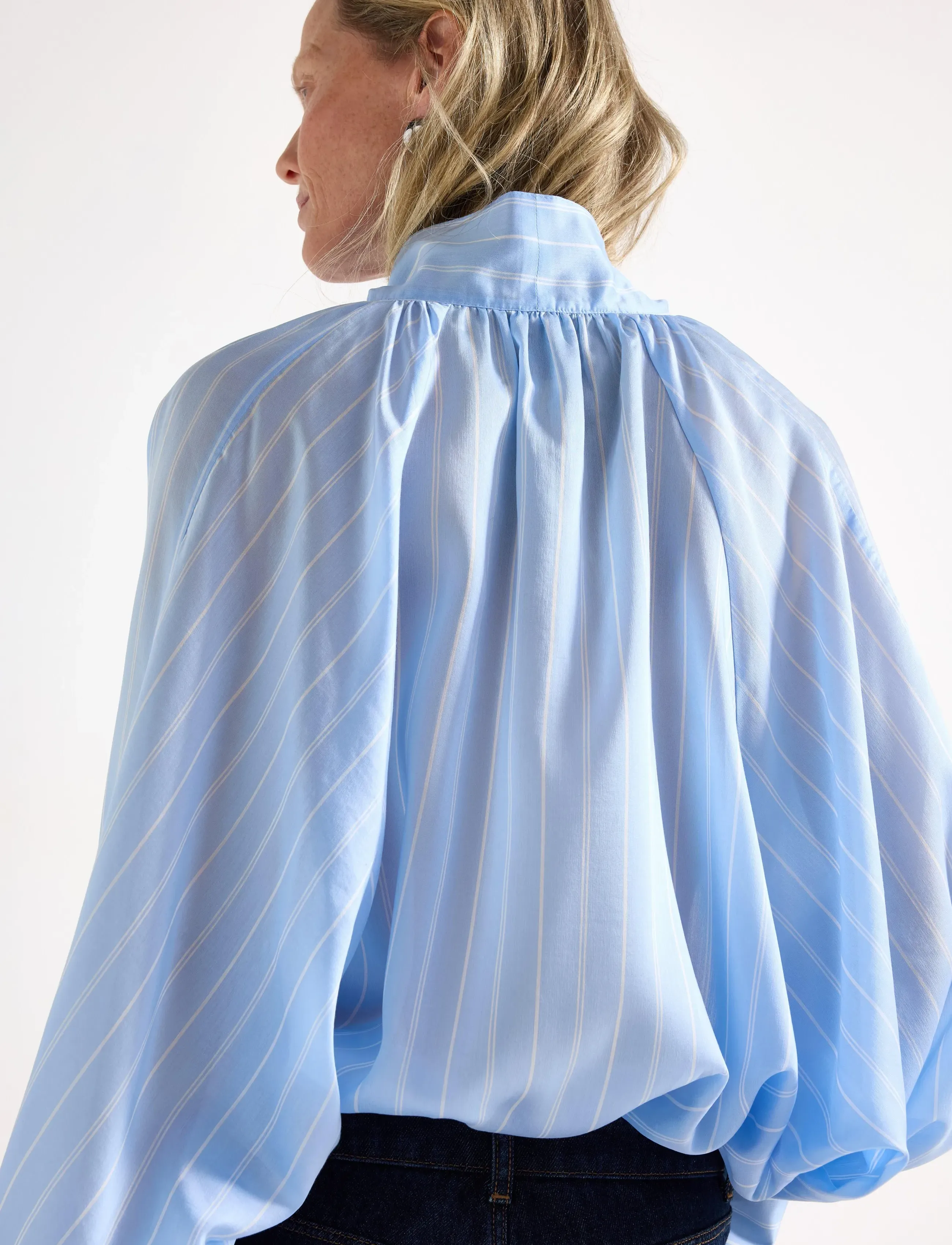 Lindex - Blouse Silla - langärmelige blusen - light blue - 4